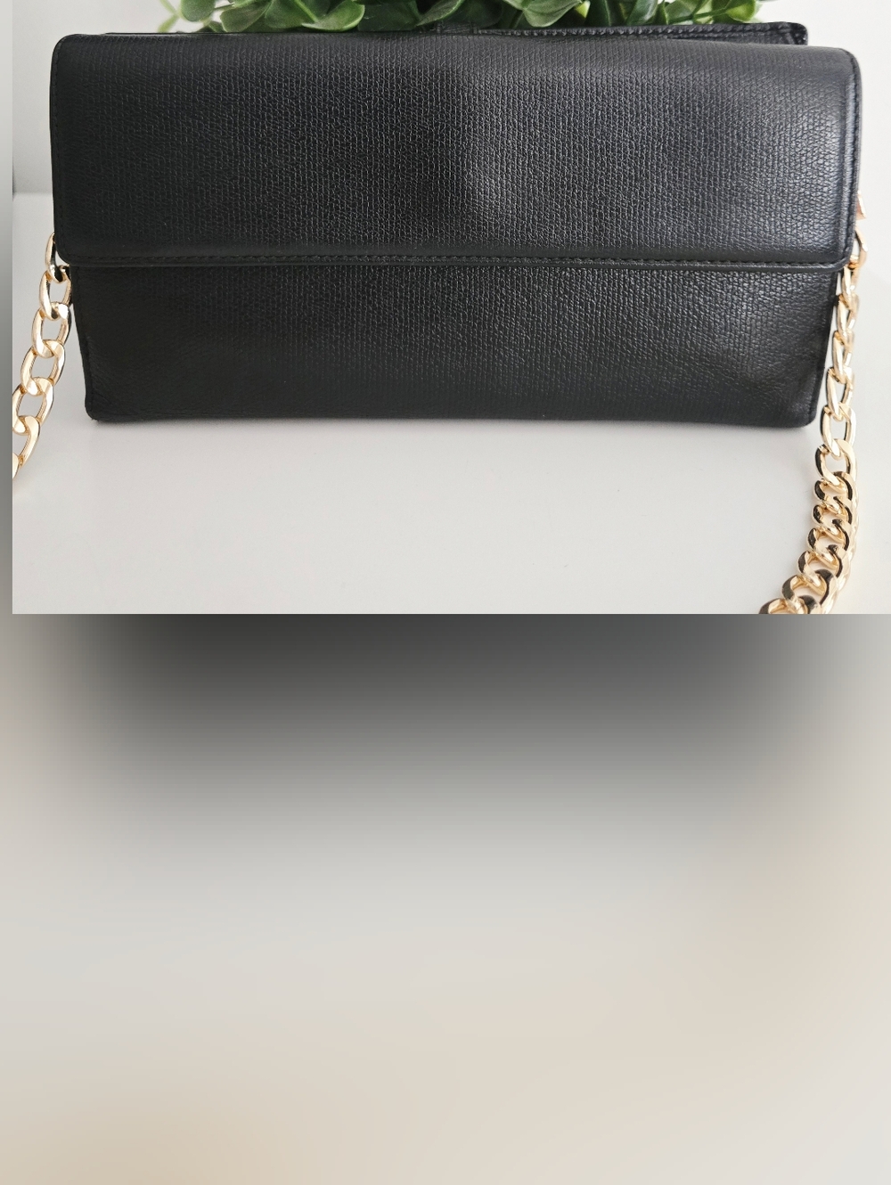 Authentic CHANEL CC Coco Black Gold Flap Wallet Clutch Crossbody WOC Card Holder - Picture 4 of 15